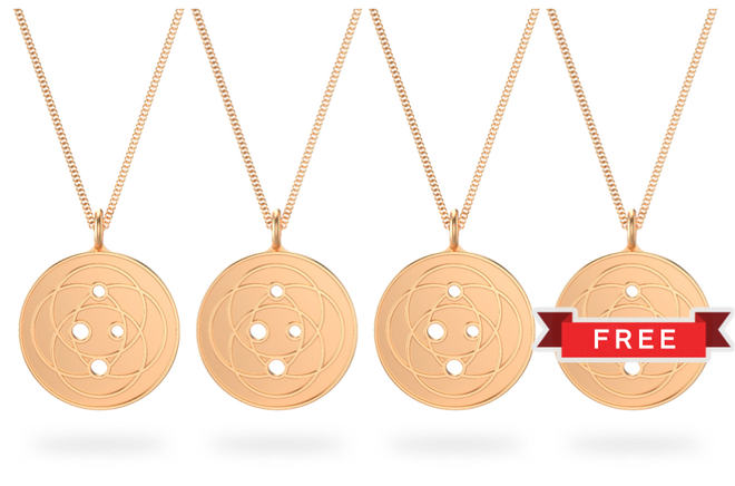 4 Rose Gold Harmoni Pendants